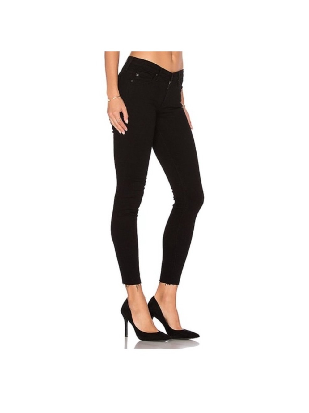 AG Adriano Goldschmied Black Ankle Skinny Jeans